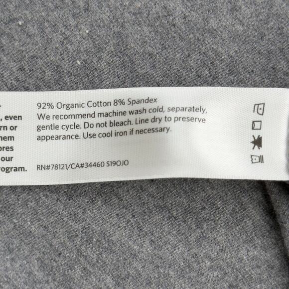 Eileen Fisher Organic Cotton Jersey Lantern Dress in Moon Heather Grey LARGE - Picture 6 of 8